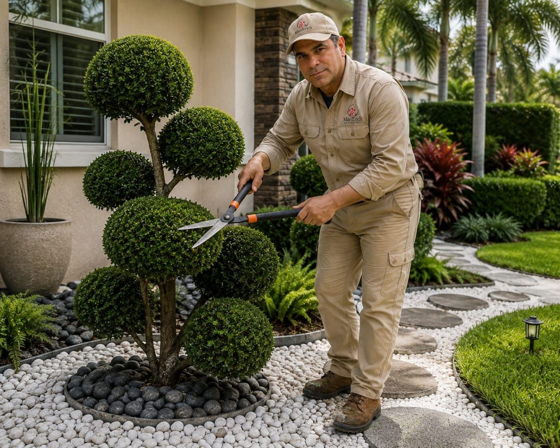 Shrub Pruning & Artistic Design — MariErich Landscaping & Design, Miami Springs FL